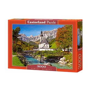 Castorland (C-300464) - "Blick auf die Ramsauer Pfarrkirche" - 3000 Teile Puzzle