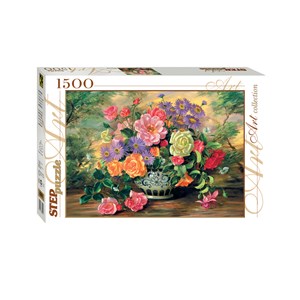 Step Puzzle (83019) - "Blumen in einer Vase" - 1500 Teile Puzzle