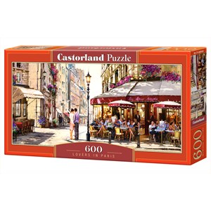 Castorland (B-060085) - Richard Macneil: "Verliebtes Paar in Paris" - 600 Teile Puzzle