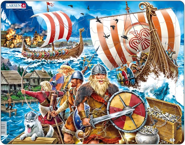 Larsen (FI8) - "Successful Viking Raid" - 65 Teile Puzzle
