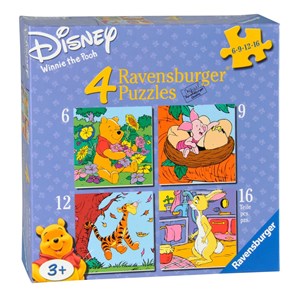 Ravensburger (07123) - "Winnie Pooh" - 6 9 12 16 Teile Puzzle
