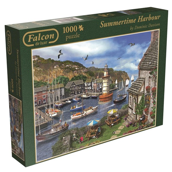 Falcon (11052) - Dominic Davison: "Hafenstadt mit Leuchturm" - 1000 Teile Puzzle