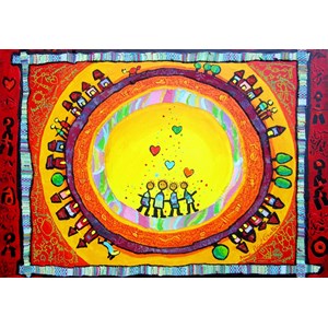 Grafika (00934) - "Familienportrait" - 1000 Teile Puzzle