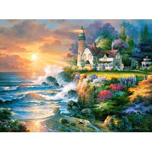 Castorland (C-200528) - "Leuchtturm in der Dämmerung" - 2000 Teile Puzzle
