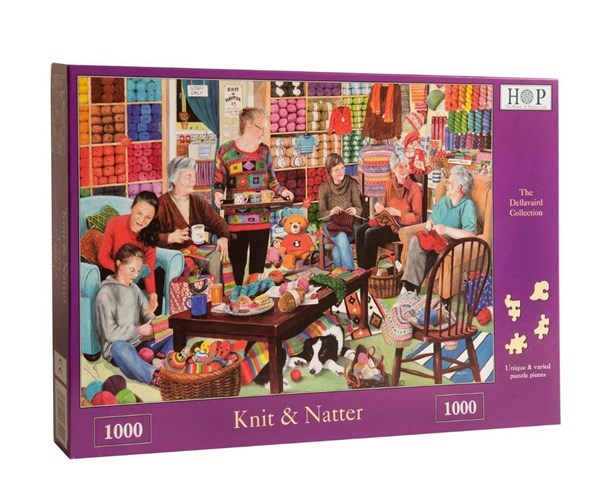 The House of Puzzles (3220) - "Knit & Natter" - 1000 Teile Puzzle