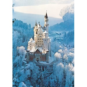 Ravensburger (16219) - "Schloss Neuschwanstein im Winter" - 1500 Teile Puzzle