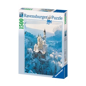 Ravensburger (16219) - "Schloss Neuschwanstein im Winter" - 1500 Teile Puzzle