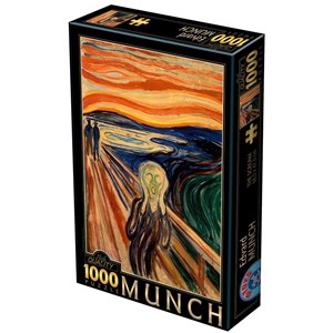 D-Toys (72832-MU01) - Edvard Munch: "Der Schrei" - 1000 Teile Puzzle