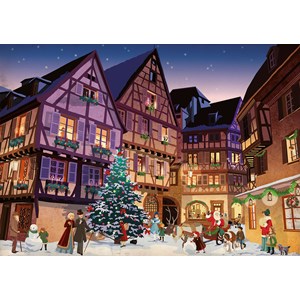 Piatnik (544248) - "Vintage Weihnachtsdorf" - 1000 Teile Puzzle