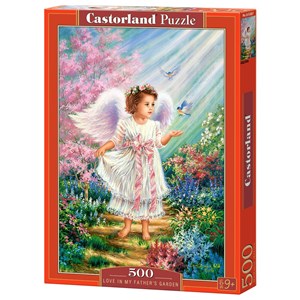 Castorland (B-52837) - "Engel mit kleinen Vögeln" - 500 Teile Puzzle