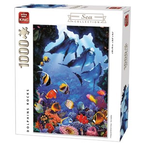 King International (05667) - "Dolphins Rocks" - 1000 Teile Puzzle