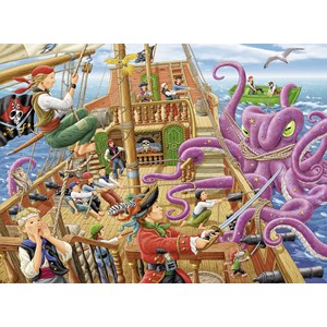 Ravensburger (10939) - "Abenteuer auf dem Piratenschiff" - 100 Teile Puzzle