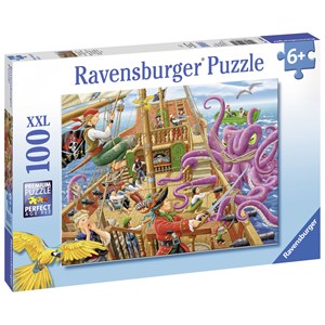 Ravensburger (10939) - "Abenteuer auf dem Piratenschiff" - 100 Teile Puzzle