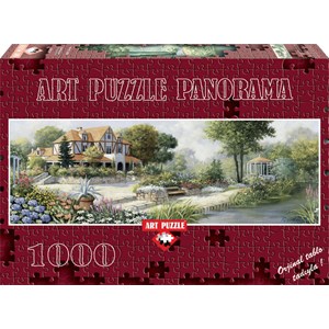 Art Puzzle (4333) - Peter Motz: "Blühender Garten vor der Residenz" - 1000 Teile Puzzle