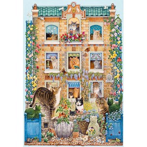 Gibsons (G3094) - Lesley Anne Ivory: "Das Katzenhaus" - 500 Teile Puzzle