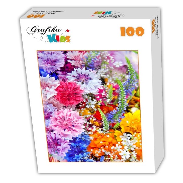 Grafika Kids (01170) - "Blumen-Explosion" - 100 Teile Puzzle