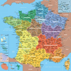 Puzzle Michele Wilson (W80-100) - "Map of France" - 100 Teile Puzzle