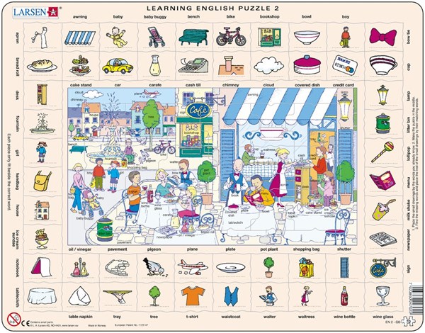 Larsen (EN2) - "Im Restaurant und in der Stadt" - 70 Teile Puzzle