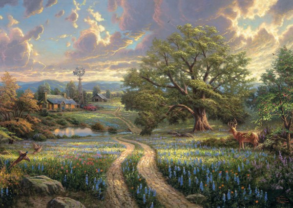 Schmidt Spiele (58461) - Thomas Kinkade: "Country Living" - 1000 Teile Puzzle
