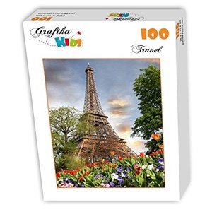 Grafika Kids (01112) - "Eiffelturm, Frankreich" - 100 Teile Puzzle