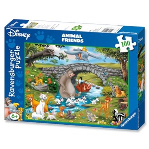 Ravensburger (10947) - "Die Familie der Animal Friends" - 100 Teile Puzzle