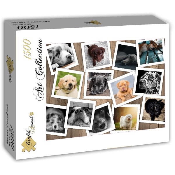 Grafika (T-00379) - "Dogs" - 1500 Teile Puzzle