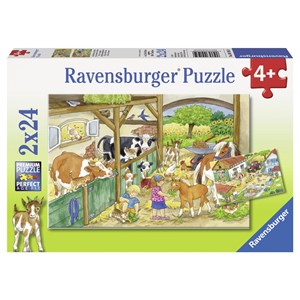 Ravensburger (09195) - "Ein Tag auf dem Bauernhof" - 24 Teile Puzzle