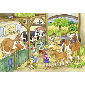 Ravensburger (09195) - "Ein Tag auf dem Bauernhof" - 24 Teile Puzzle