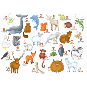 Puzzle Michele Wilson (W306-12) - "Alphabet der Tiere" - 12 Teile Puzzle