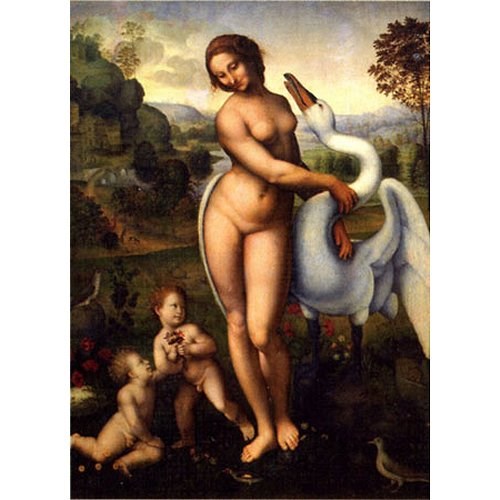 D-Toys (66954-RN01) - Leonardo Da Vinci: "Leda und der Schwan" - 1000 Teile Puzzle