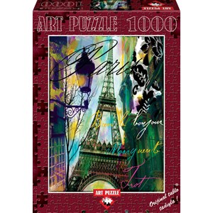 Art Puzzle (4459) - "Grüße vom Eiffelturm" - 1000 Teile Puzzle