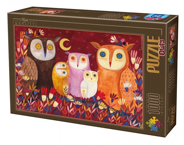 D-Toys (73747-OW01) - Kurti Andrea: "Eulen" - 1000 Teile Puzzle