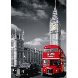 Nathan (87735) - "London, Roter Autobus" - 1500 Teile Puzzle