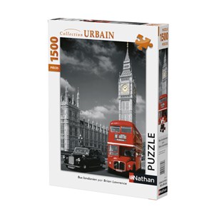 Nathan (87735) - "London, Roter Autobus" - 1500 Teile Puzzle