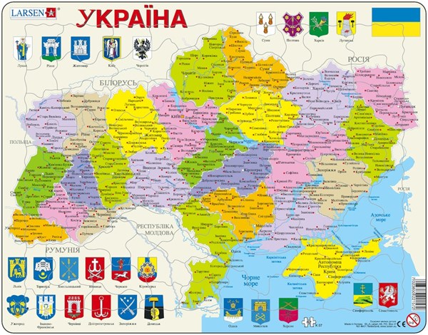 Larsen (K57-UA) - "Ukraine - UA" - 82 Teile Puzzle