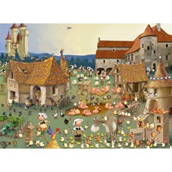 Grafika Kids (01459) - François Ruyer: "Bauernhof" - 300 Teile Puzzle