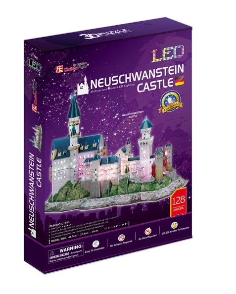 Cubic Fun (L174H) - "Schloss Neuschwanstein" - 128 Teile Puzzle