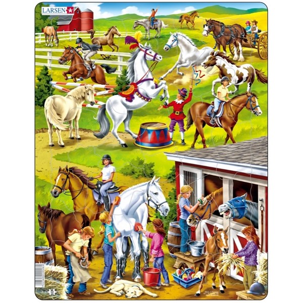 Larsen (US26) - "Auf dem Pferdegestüt" - 50 Teile Puzzle