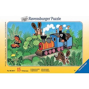 Ravensburger (06349) - "Der kleine Maulwurf als Lokführer" - 15 Teile Puzzle