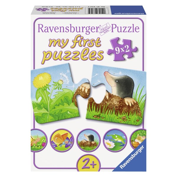 Ravensburger (07313) - "Tiere im Garten" - 2 Teile Puzzle