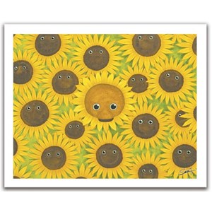 Pintoo (H1053) - "Teddybär mit Sonnenblumen" - 500 Teile Puzzle