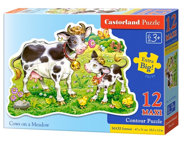 Castorland (B-120062) - "Kühe auf der Weide" - 12 Teile Puzzle