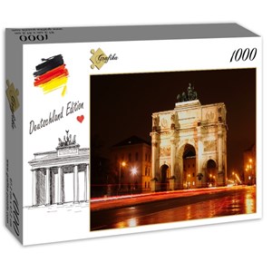 Grafika (02517) - "Munich, Siegestor" - 1000 Teile Puzzle