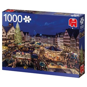 Jumbo (18553) - "Weihnachtsmarkt in Frankfurt" - 1000 Teile Puzzle