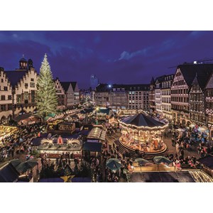 Jumbo (18553) - "Weihnachtsmarkt in Frankfurt" - 1000 Teile Puzzle