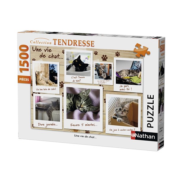 Nathan (87778) - "A Cat's Life" - 1500 Teile Puzzle