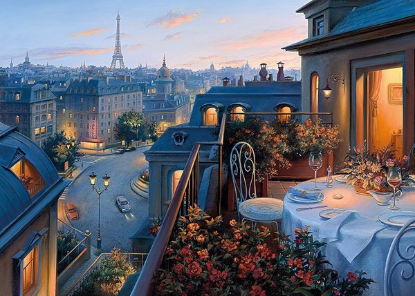 Gibsons (G6141) - Dominic Davison: "Ein Abend in Paris" - 1000 Teile Puzzle