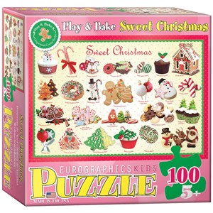 Eurographics (6100-0433) - "Süßes Weihnachtsfest" - 100 Teile Puzzle