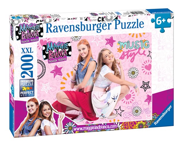 Ravensburger (12742) - "Maggie & Bianca, Freundschaft und Musik" - 200 Teile Puzzle