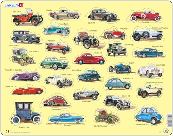 Larsen (AK1) - "Historische Autos" - 30 Teile Puzzle